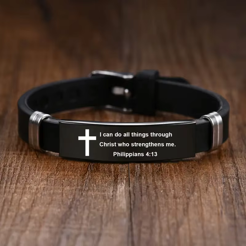 Pulseira Masculina Cristã – Filipenses 4:13